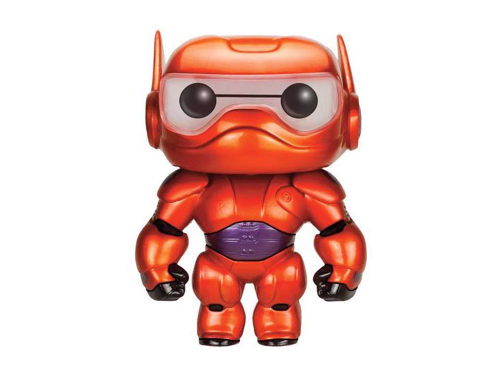 Big Hero 6 POP! vinyl figur af Armoured Baymax Metallic Variant 15 cm
