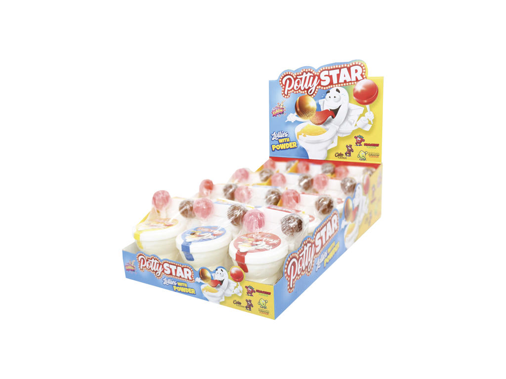 Potty Star - 2 slikkepinde med pulver