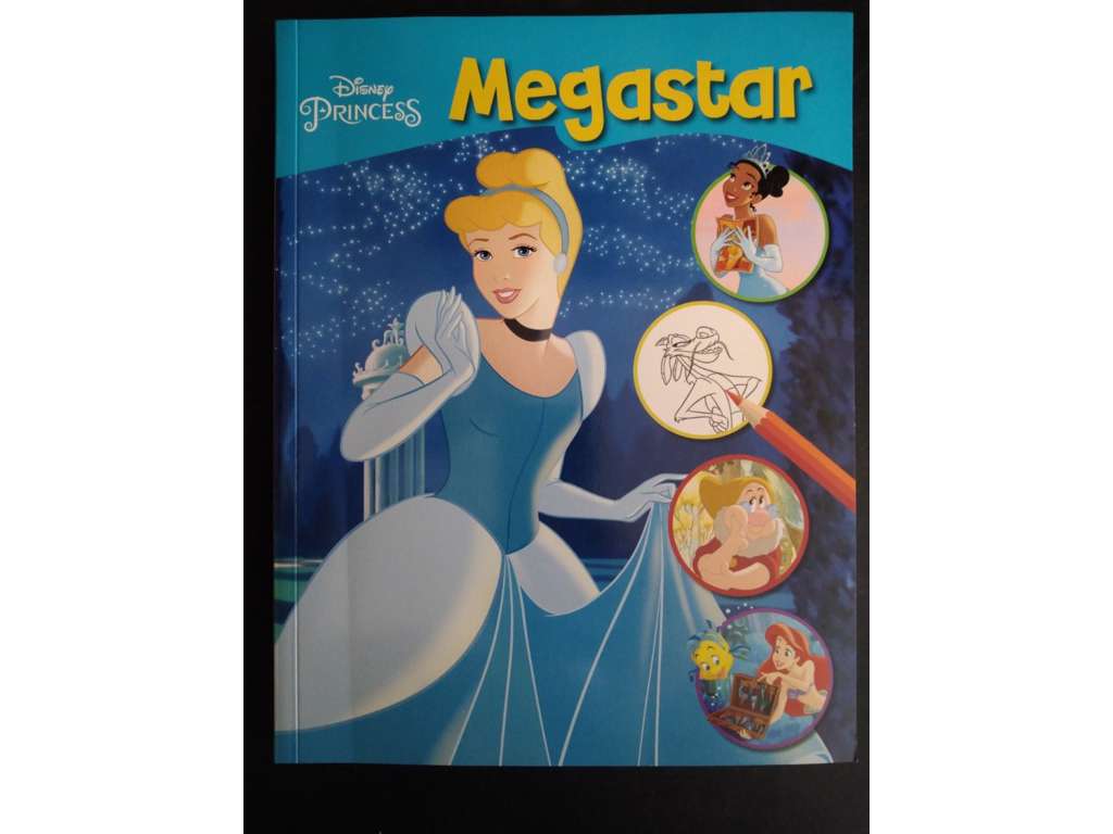 Disney megastar malebog med klistermærker på 128 sider - Prinsesser 2