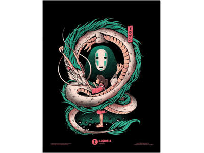 Illustrated The Girl And The Dragon Deep Canvas Printed Art 30x40 cm