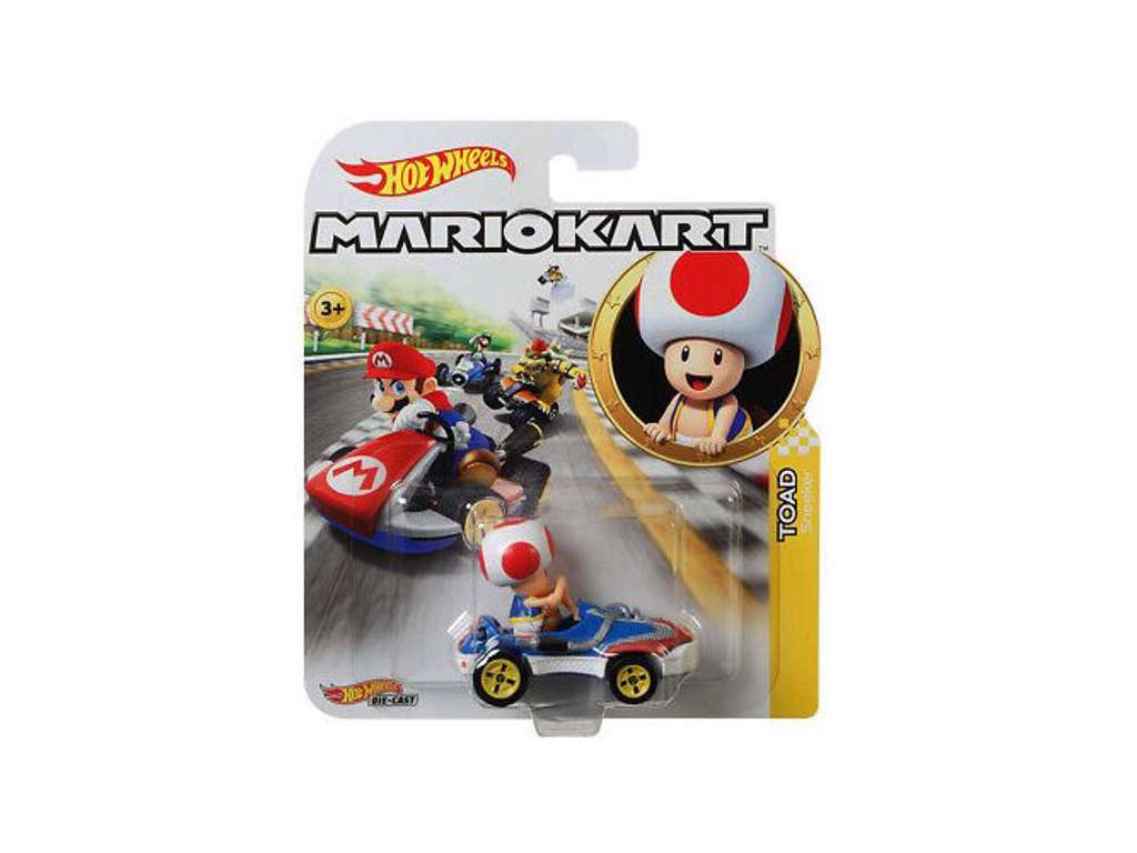 Mariokart Hot Wheels bil med Toad fra Super Mario