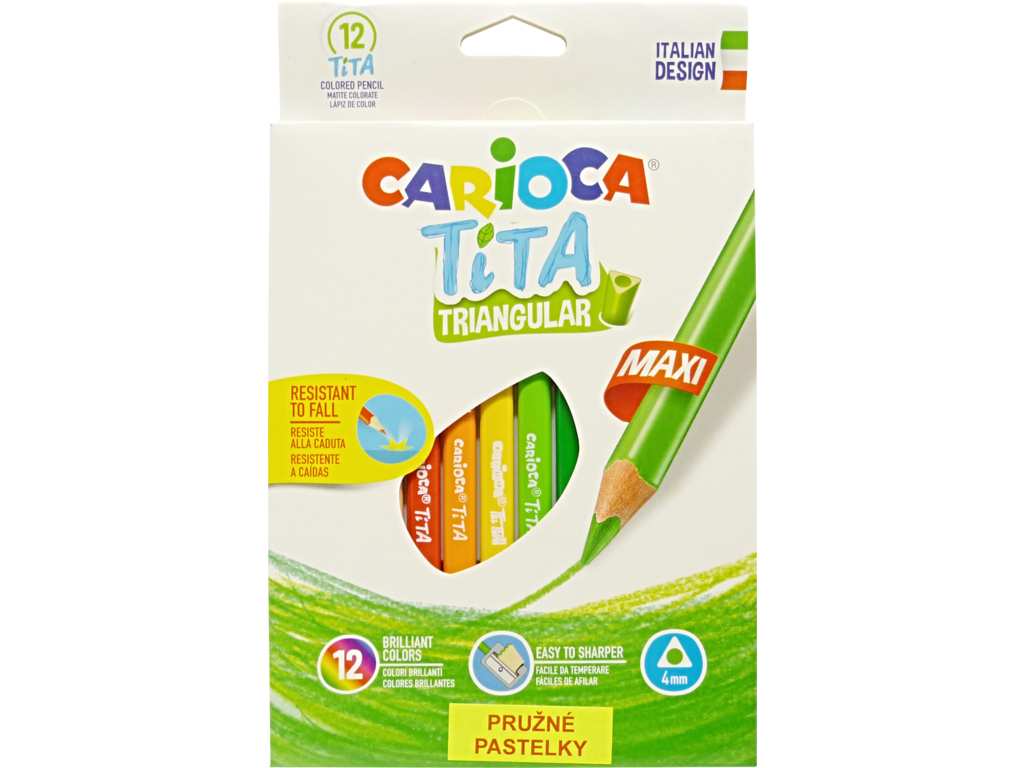 Carioca Tita trekantede maxi farveblyanter – 12 stk