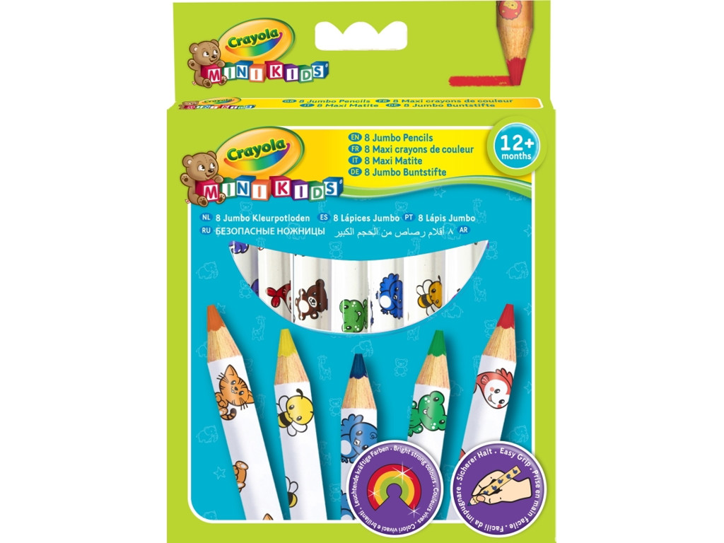 Crayola: 8 Mini Ks Jumbo Pencils