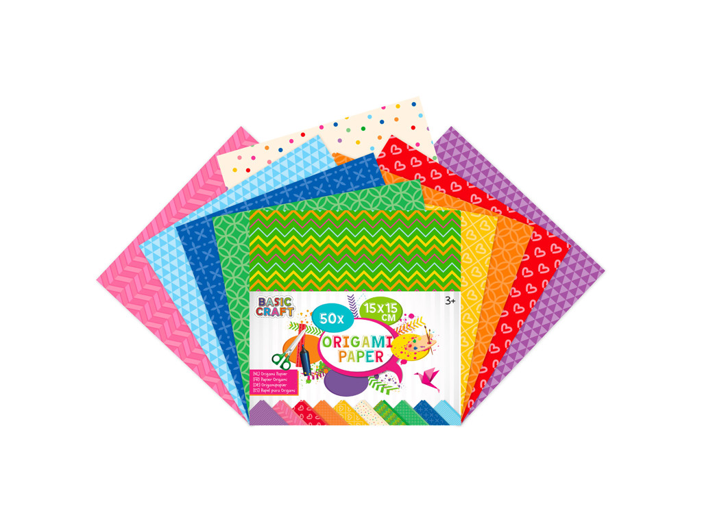 Origamipapir 15 x 15 cm - 50 ark