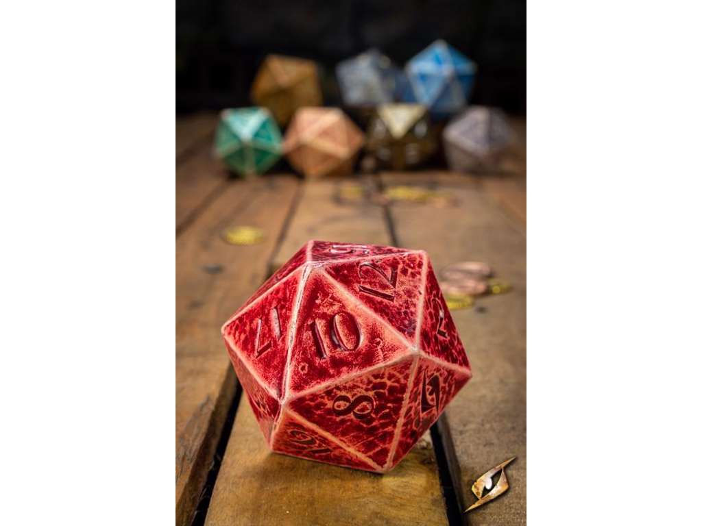 Dice - D20 - Red Gore - 8,5 cm - rollespilsterning i skum
