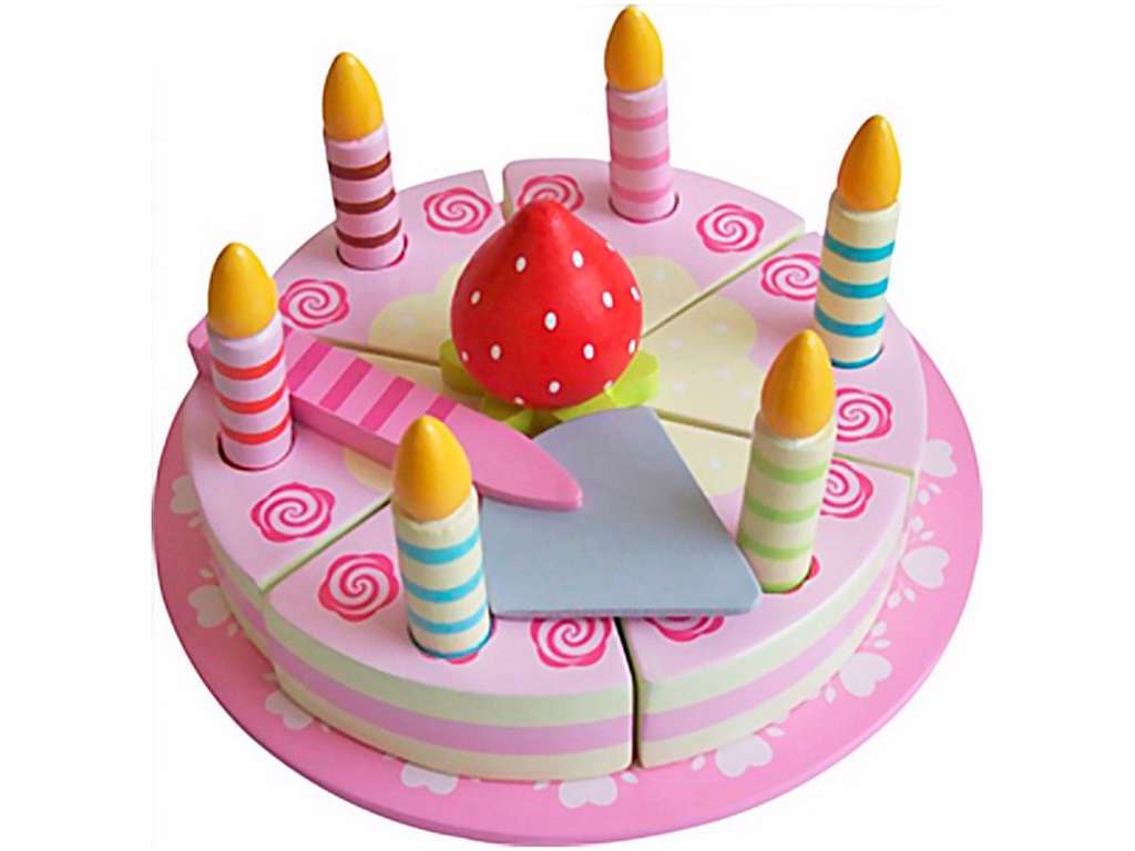 Pink lagkage med velcro fra Magni