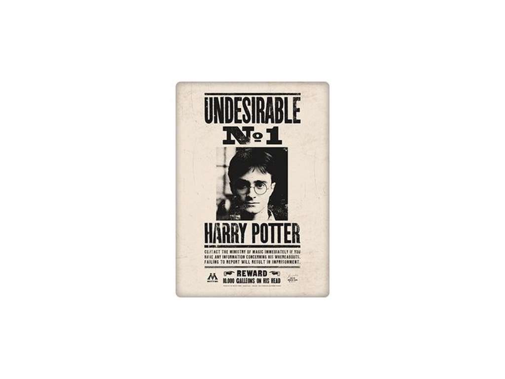 Undesirable No. 1 magnet i metal på 9 x 6.5 cm