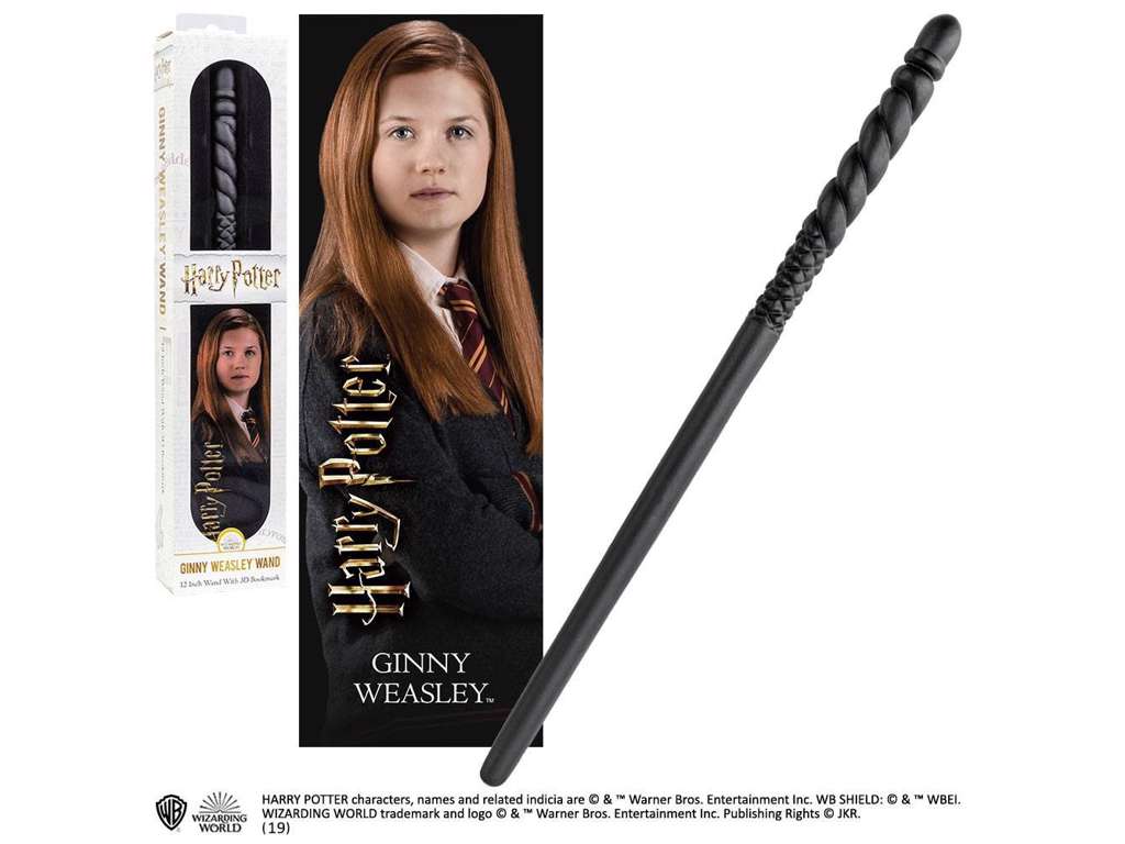 Ginny Weasley tryllestav i PVC med 3D-bogmærke