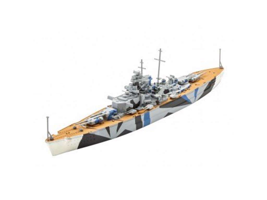 Krigsskibet Tirpitz 1:1200 model kit fra Revell