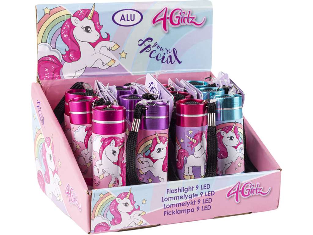 LED lommelygte med enhjørning fra 4-Girlz