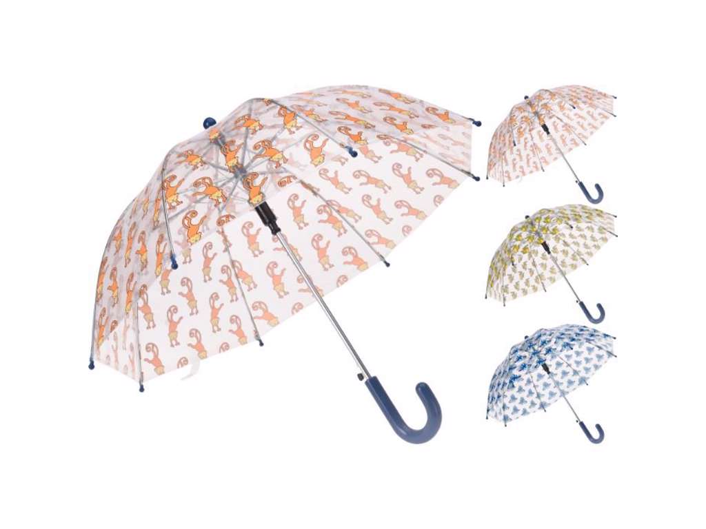 Transparent børne paraply med dyreprint
