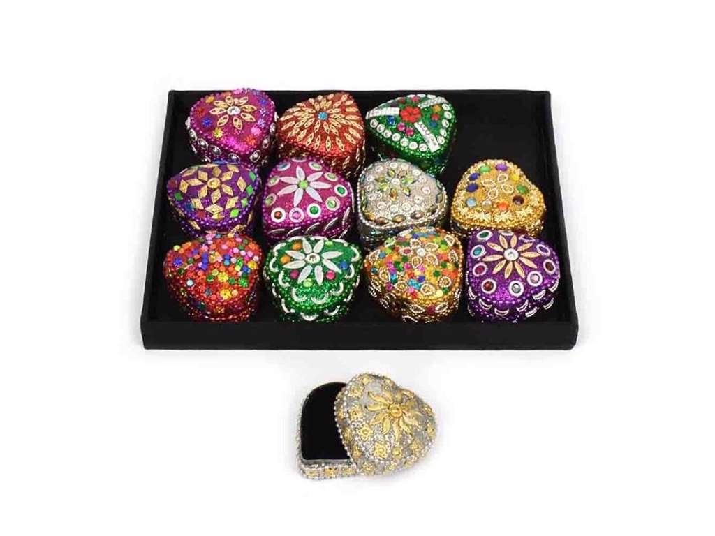 Lille hjerte æske med palietter