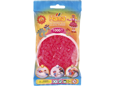 1000stk. Hama Midi neon fuchsia 207-32