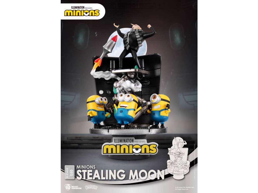Minions D-Stage diorama Stealing Moon på 15 cm