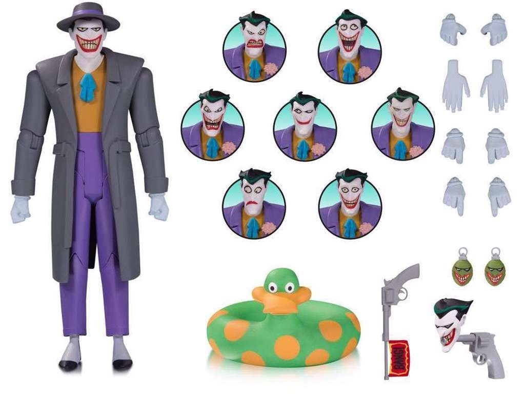 Batman The Animated Series action figur af The Joker Expressions Pack på 15 cm