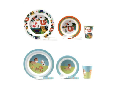 Børne Dinner sæt med 5 dele - flere forskellige