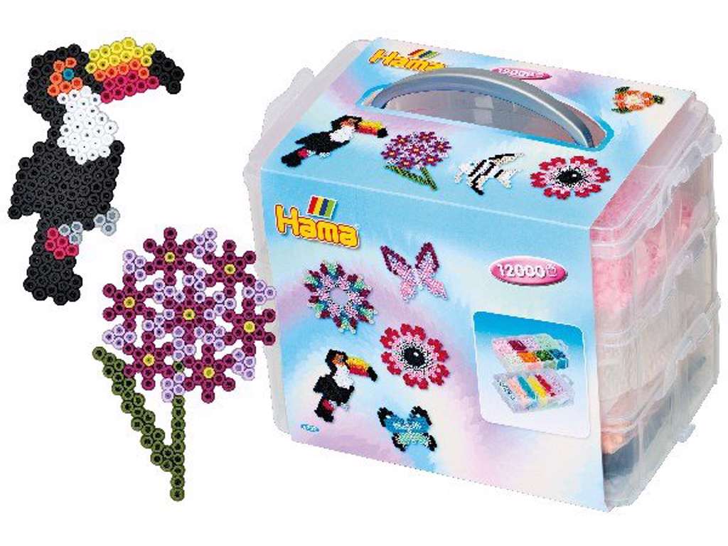 Hama opbevaringsboks med 12.000 perler og 3 plader - 6752