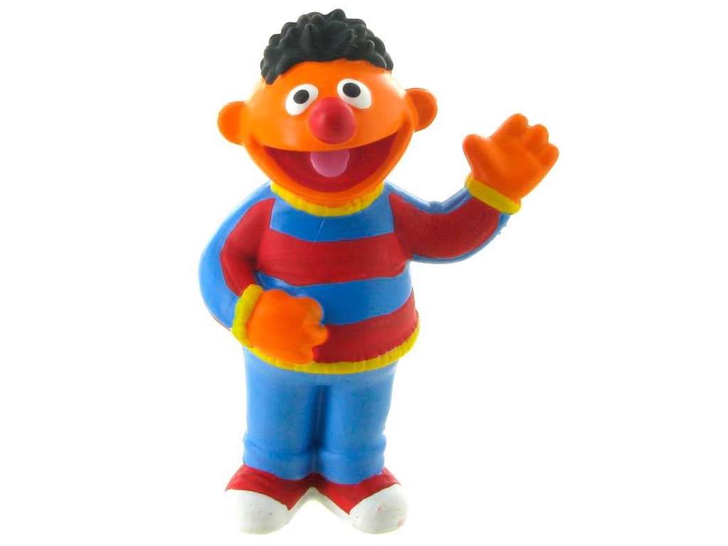 Ernie minifigur fra Sesame Street på 8 cm