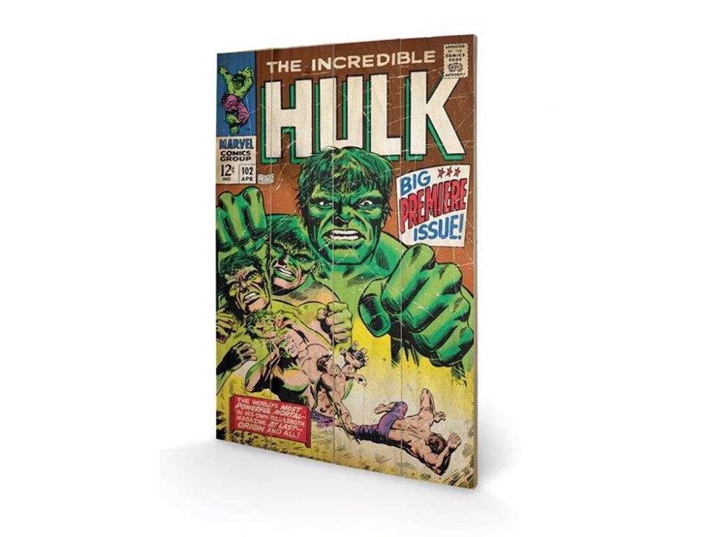 Hulk "Big Issue" træ plade "plakat" 40x60cm