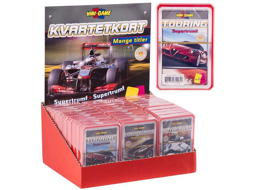 Bilkort fra Vini game - 6 Forskellige