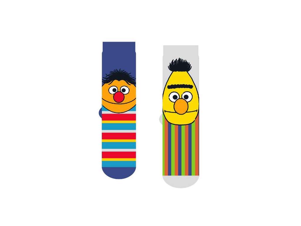 2 par Sesame Street Bert & Ernie strømper