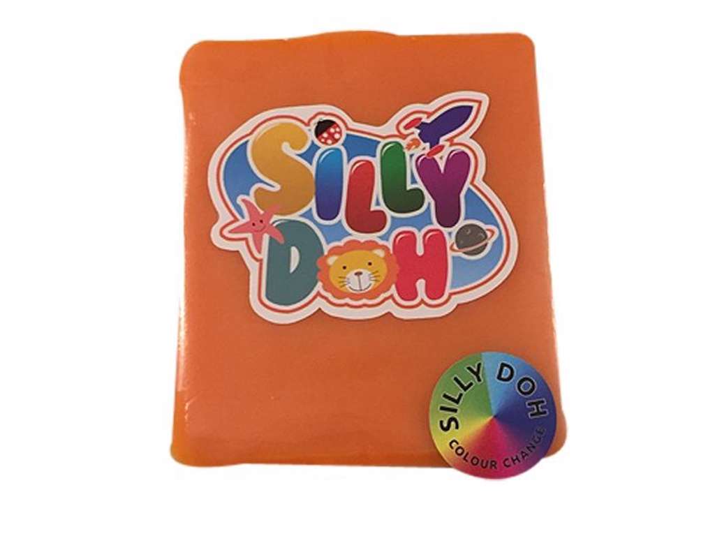 Silly Doh 500 g farveskiftende - orange