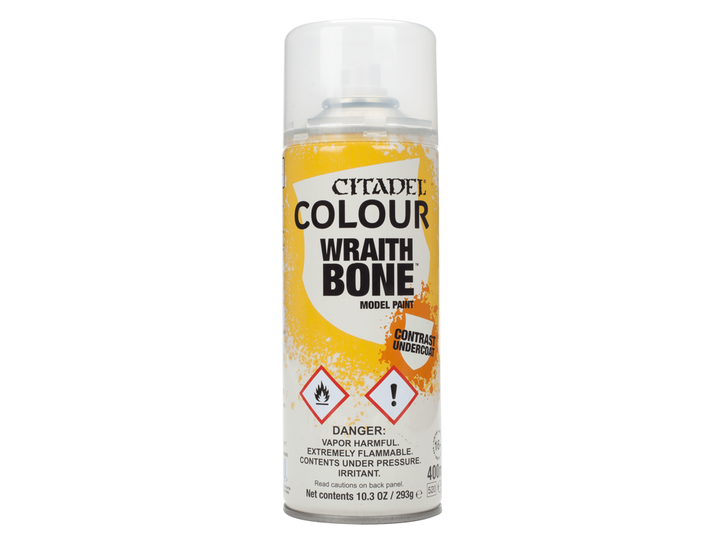 Wraithbone spray paint fra Citadel 400ml.
