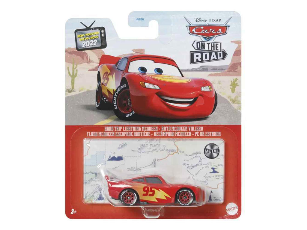 Pixar Cars Die-Cast Singles - Road Trip Lightning McQueen bil