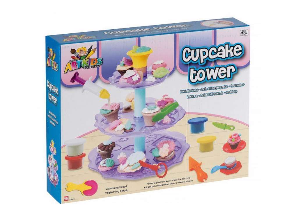 Modellervoks cupcaketårn fra Artkids