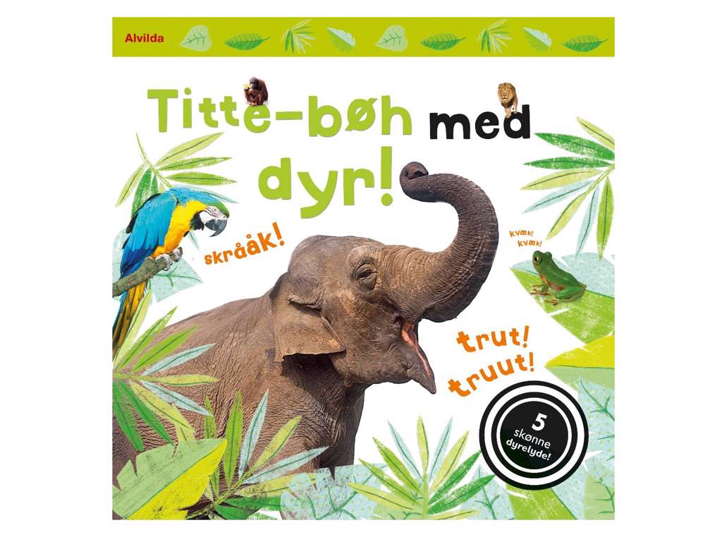 Titte-bøh med dyr! Papbog med 5 skønne lyde - børnebog