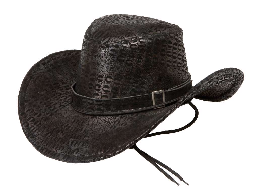 Sort cowboy hat med print fra Joker