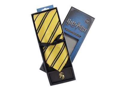  Vævet slips deluxe Hufflepuff til voksne Harry potter fra Cinereplicas