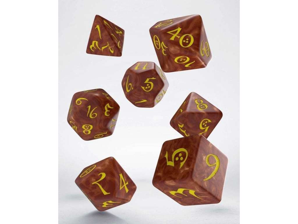 Classic RPG Dice Set caramel & yellow