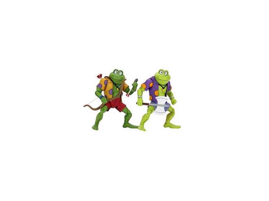 TMNT: Genghis & Rasputin Frog actionfigur dobbelt pakke på 18 cm