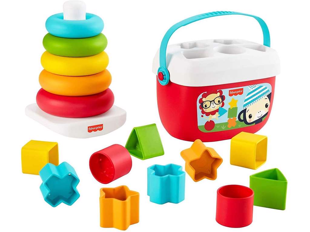 Puttekasse og stabletårn fra Fisher Price