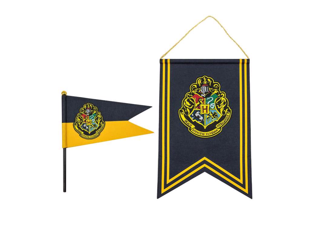 Hogwarts banner og flag fra Harry Potter