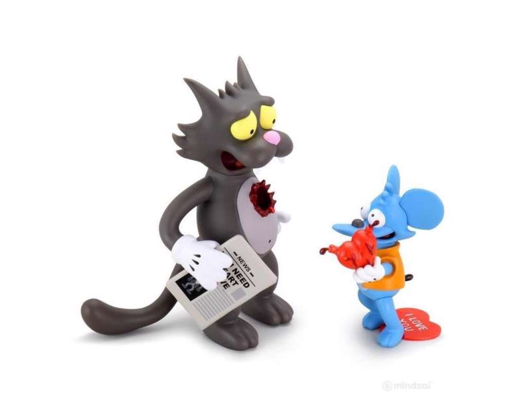 Simpsons vinyl figur 2-pak af Itchy & Scratchy på 11-20 cm