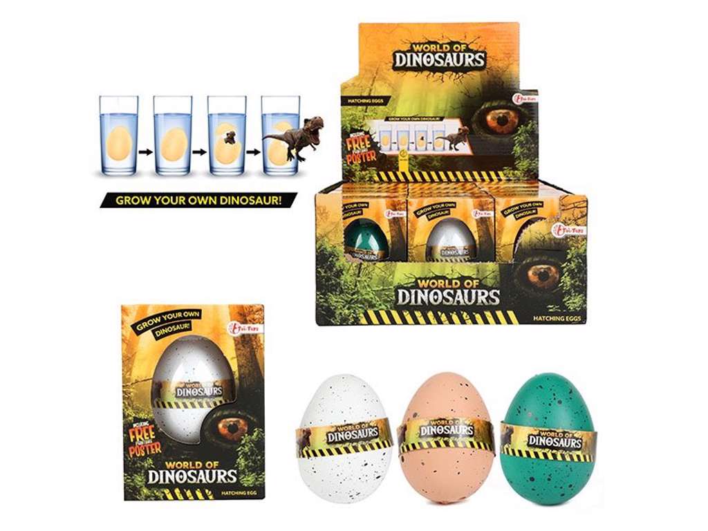 Voksende dinosauræg på 5 cm