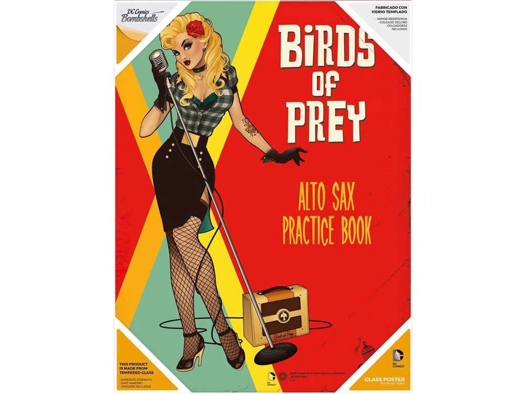 DC Comics Bombshells glas plakat Birds Of Prey på 30 x 40 cm