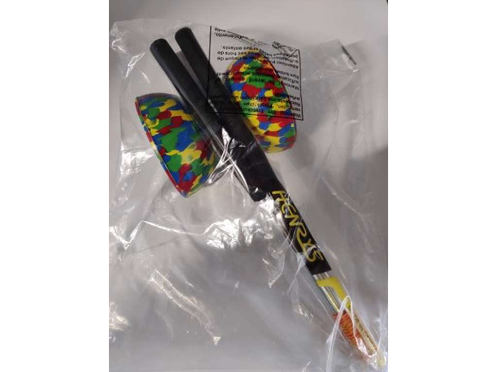 Diabolo sæt med alu-stave - Arlequin rainbow