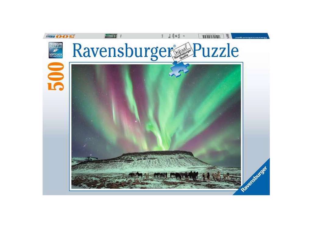 Nordlys puslespil med 500 brikker fra Ravensburger