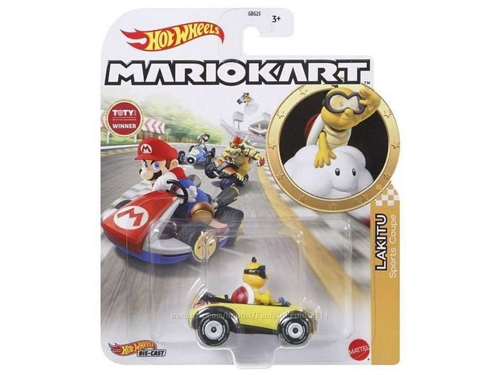 Hot Wheels metalbil fra Mario Kart - Lakitu