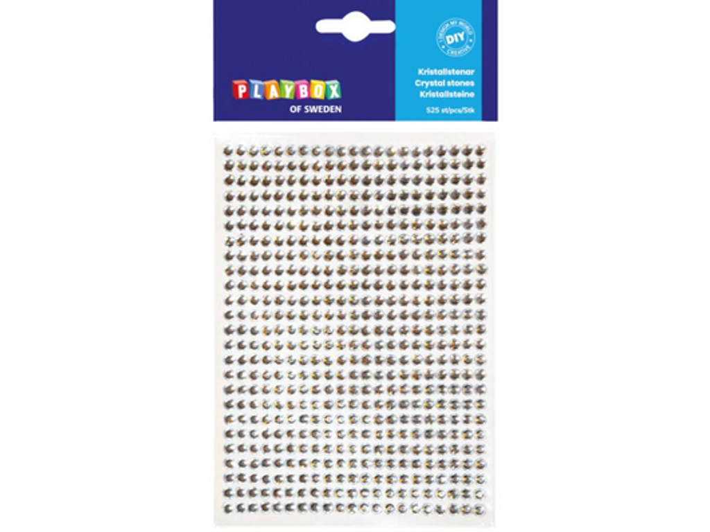 Krystalsten i sølv 525 pr. ark