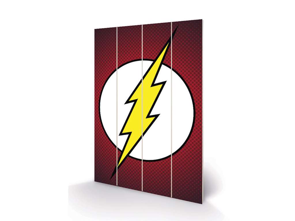 DC Comics "The Flash Symbol" træ plade "plakat" 40x60cm