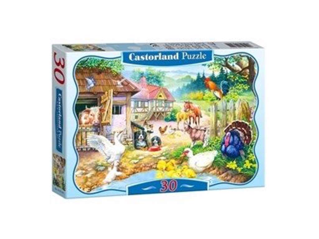 Gårdspladsen puslespil med 30 brikker fra Castorland