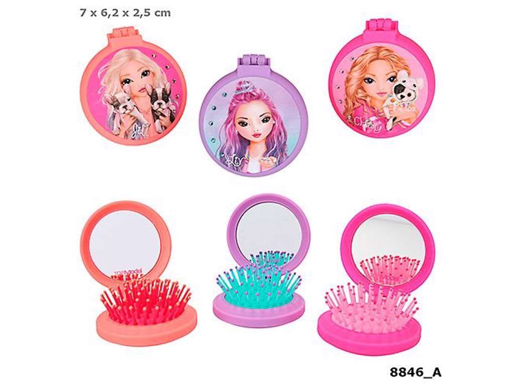 Top Model hårbørste med spejl