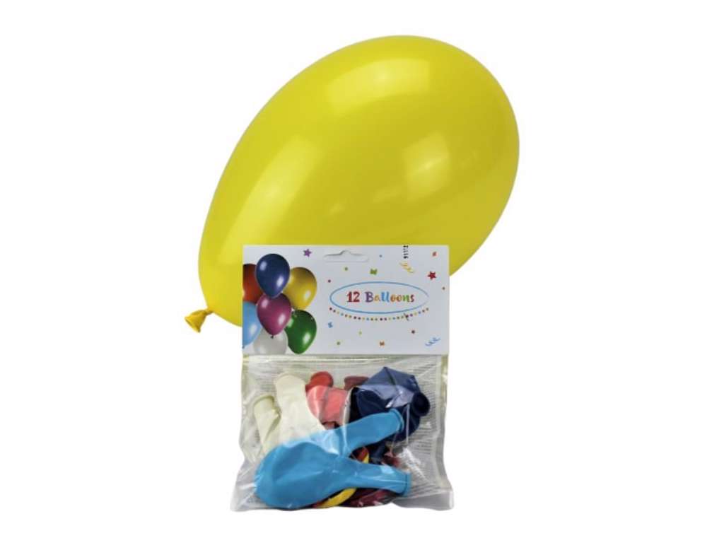 Fest balloner 12 stk i forskellige farver