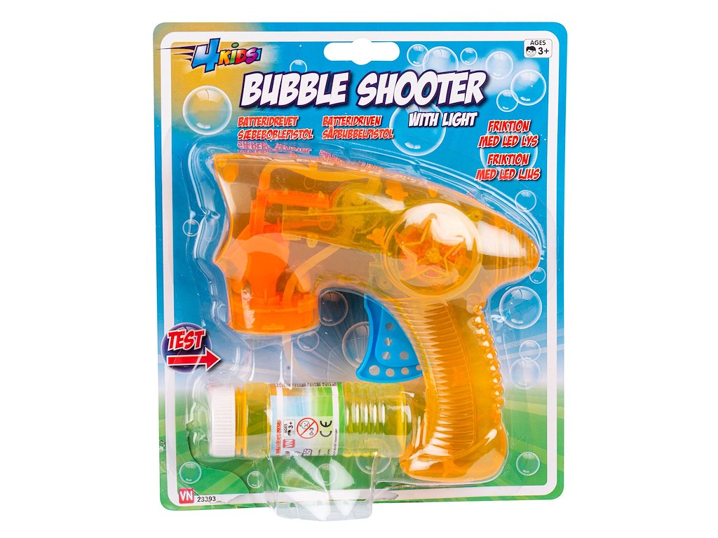 4-Kids Batteridrevet Sæbeboblepistol med LED-lys