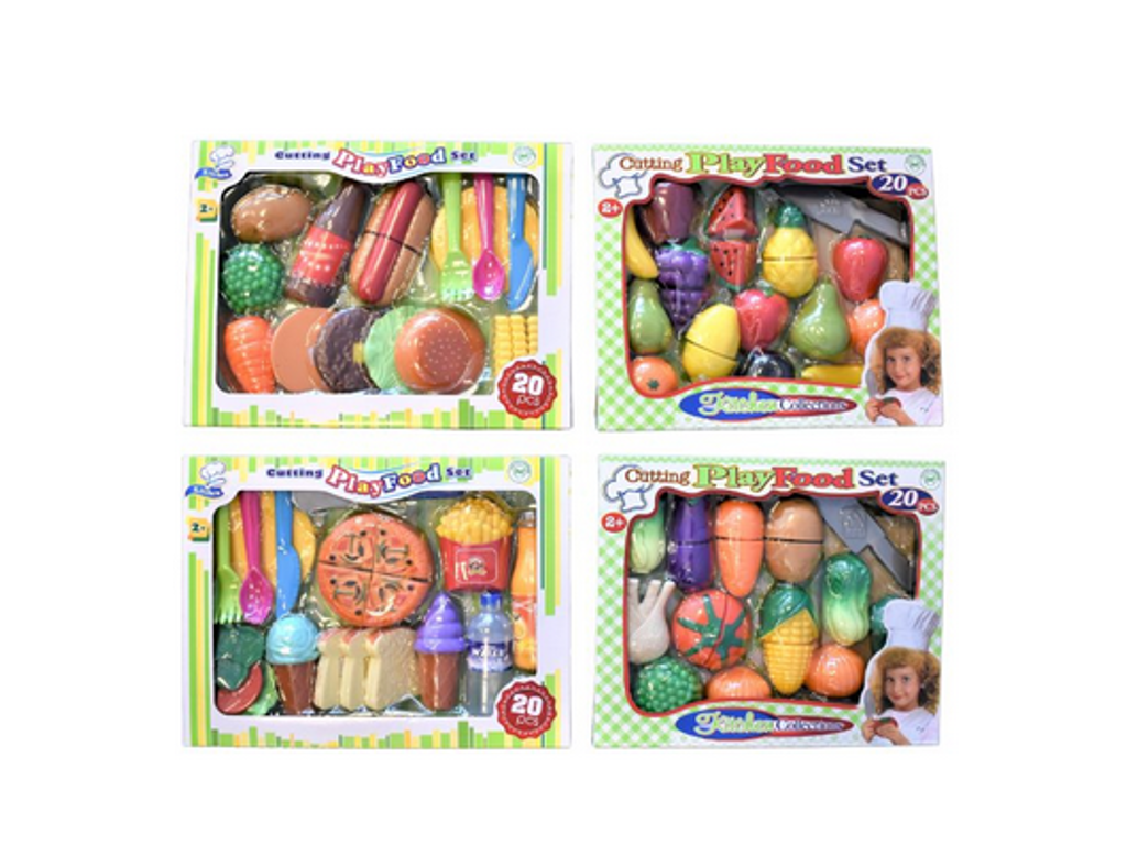 Legemad med Velcro 4 ass. sæt