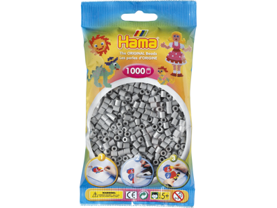1000stk. Hama Midi grå 207-17